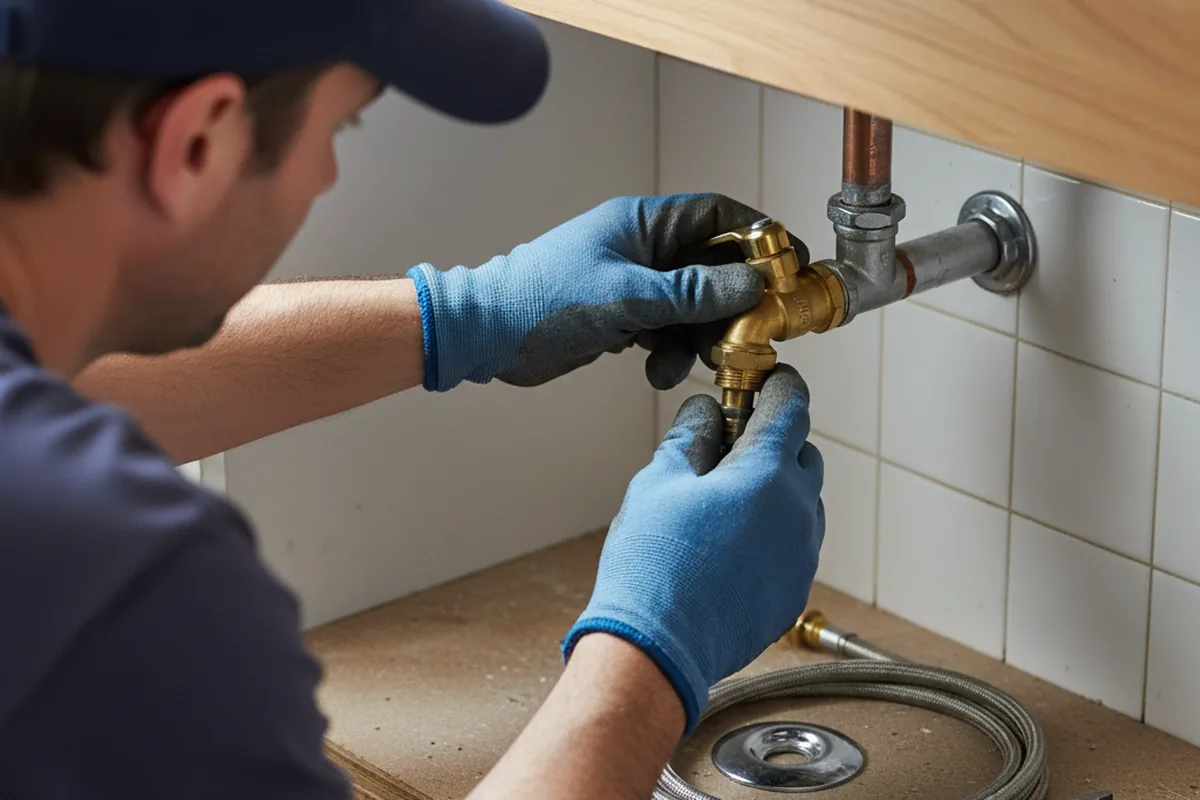 Shutoff valve and fitting work during Faucet and Fixture Repair in Piper City